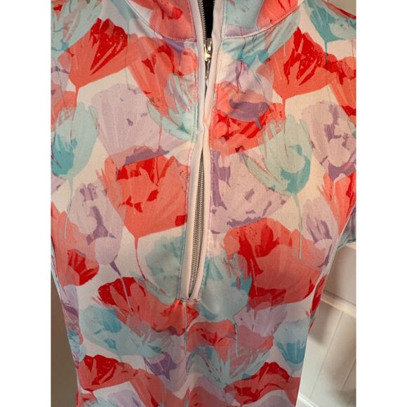🌸 Pebble Beach Dry Luxe Golf Tennis Dress • Pink Floral • Size L ⛳🎾 - Picture 4 of 9
